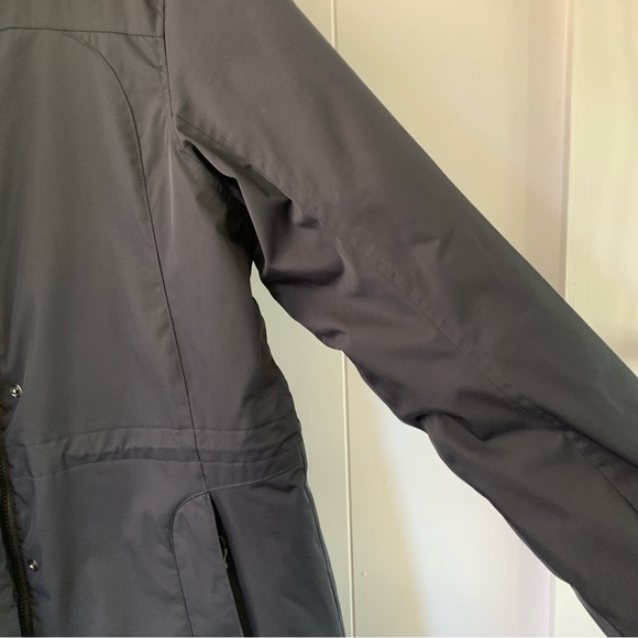 LL Bean Winter Warmer Coat Parka Long Jacket Black Sherpa Hood Adjustable Waist - Picture 6 of 13
